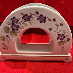 Floral Ceramic Napkin Holder